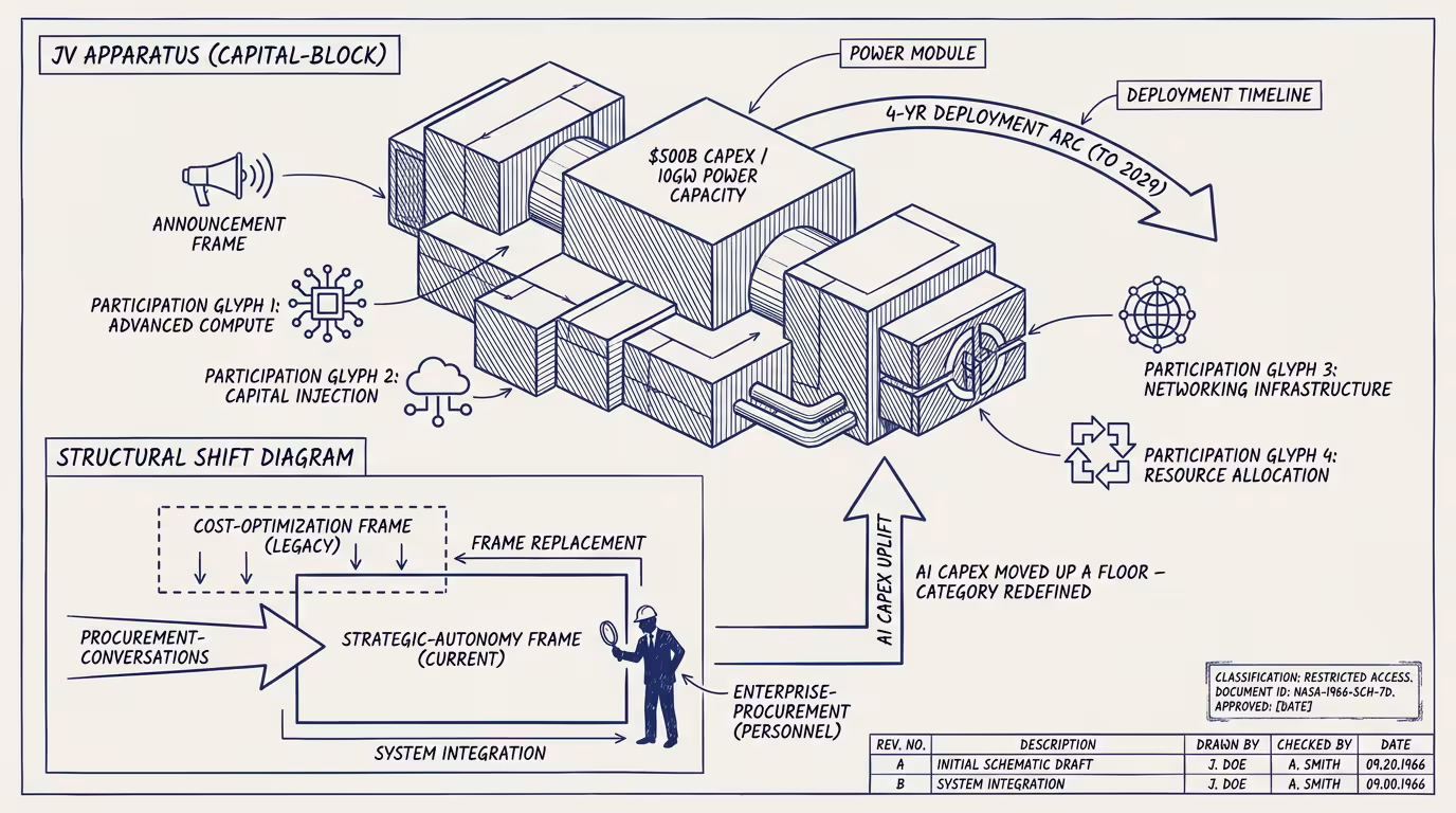 Stargate is industrial policy. AI capex moved up a floor — by Thomas Jankowski, aided by AI